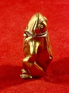 Charming Antique Victorian Brass Vesta Case depicting a Smartly Dressed …