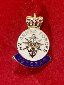 HM Armed Forces Veteran Remembrance Souvenir Enamel Pin Badge