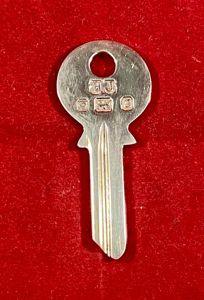 Full Size English Hallmarked Silver Key Pendant 1977