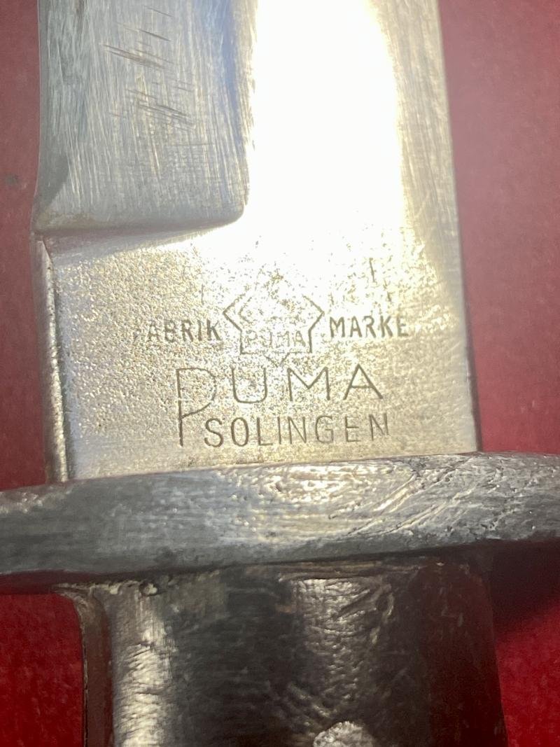 Original Early WW2 German Private Purchased PUMA Fighting Knife with the Scarce PUMA Head Logo — image 10