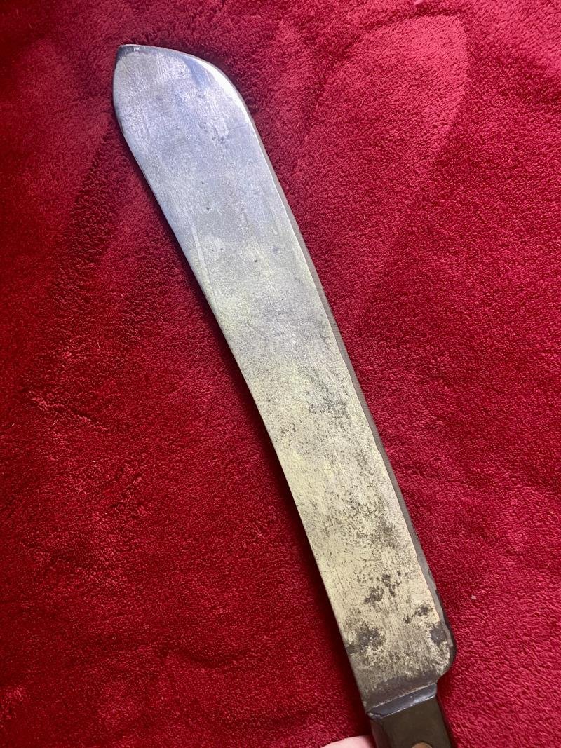 Post WW2 British Military Machete with Leather Scabbard by B.H. & G. Ltd dated 1955 — image 10