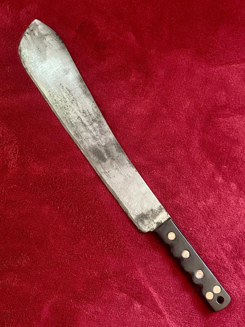 Post WW2 British Military Machete with Leather Scabbard by B.H. & G. Ltd dated 1955 — image 3