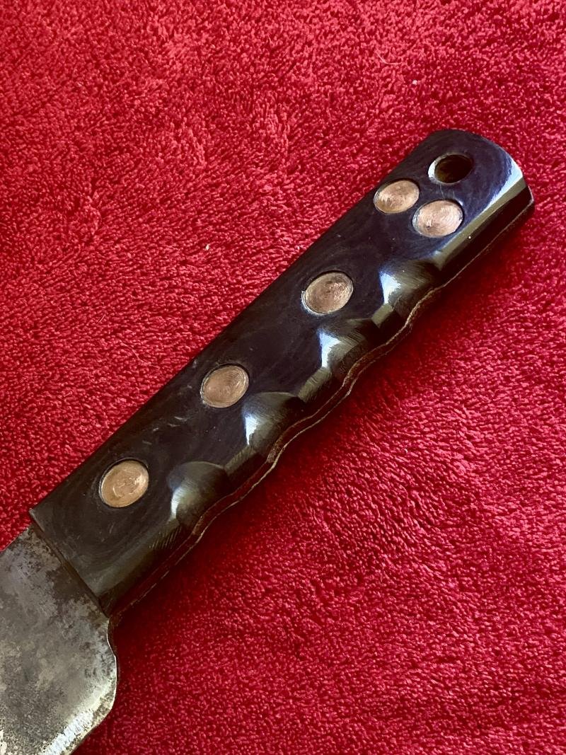 Post WW2 British Military Machete with Leather Scabbard by B.H. & G. Ltd dated 1955 — image 5