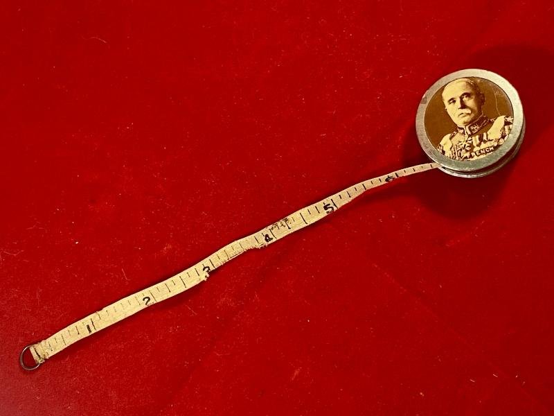 Scarce WW1 Commemorative Tape Measure with Portrait Photo of Sir John French — image 2