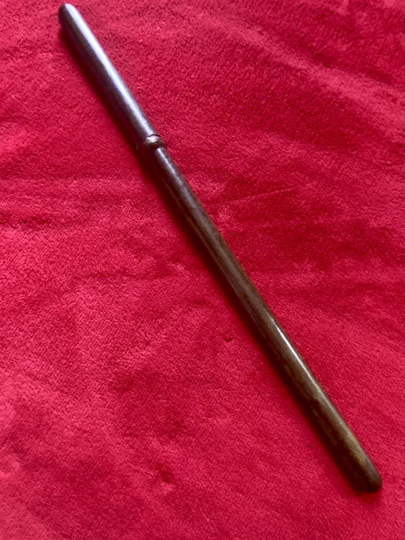 Antique WW1 British Officers Leather Covered Swagger Stick with Concealed Blade — image 3