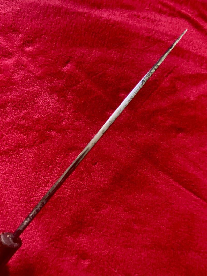 Antique WW1 British Officers Leather Covered Swagger Stick with Concealed Blade — image 4