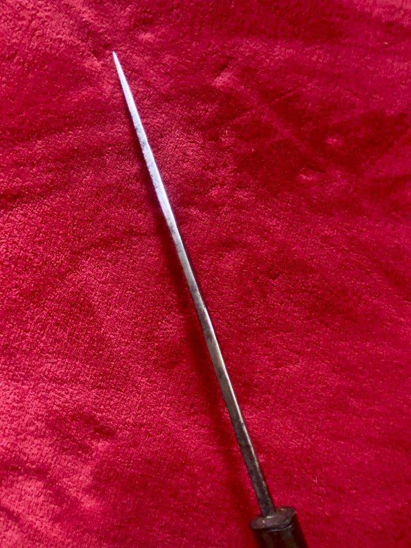 Antique WW1 British Officers Leather Covered Swagger Stick with Concealed Blade — image 5