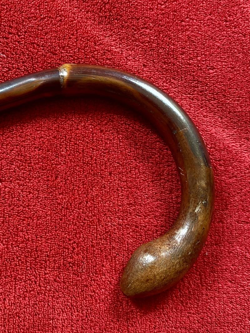 Fine Antique Bamboo Cane Short Sword Stick with 800 Stamped Silver Collar — image 10