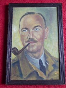 Signed Portrait of a WW2 British Officer in Uniform – …