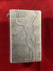 Cheeky WW2 Aluminium POW Trench Art Pocket Petrol Lighter with …