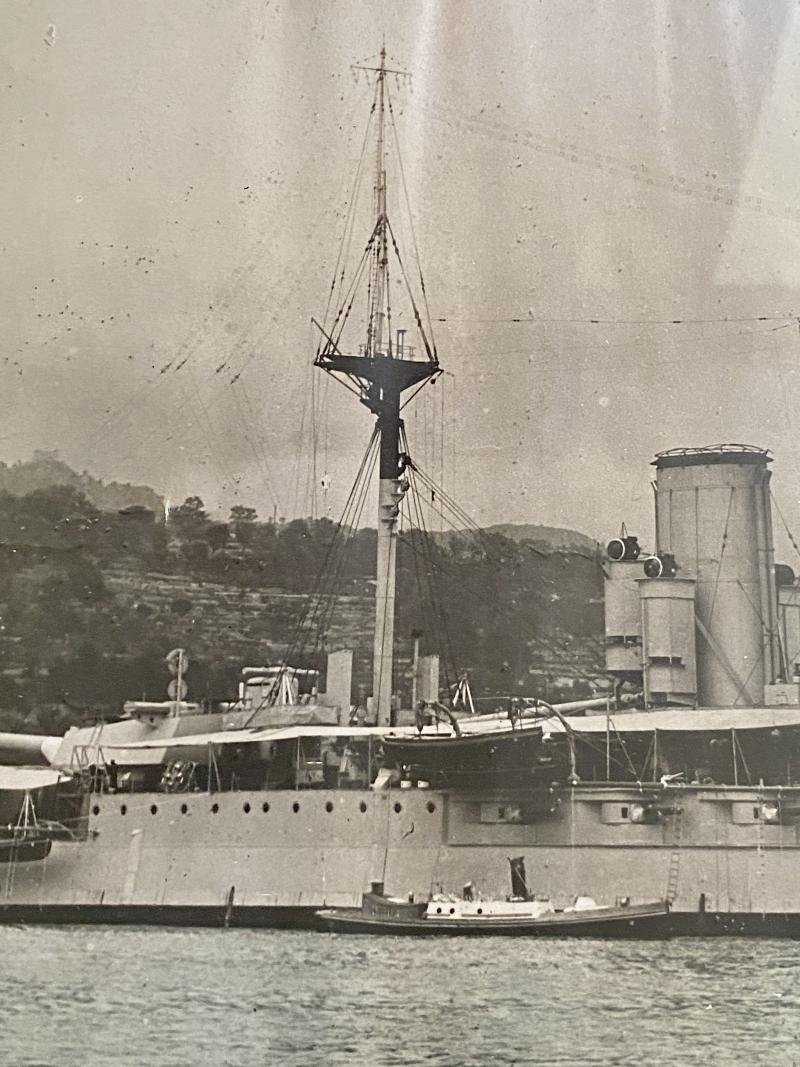 Large Framed Original Period Black and White Photo of the Royal Navy Battleship H.M.S. Queen Elizabeth — image 9