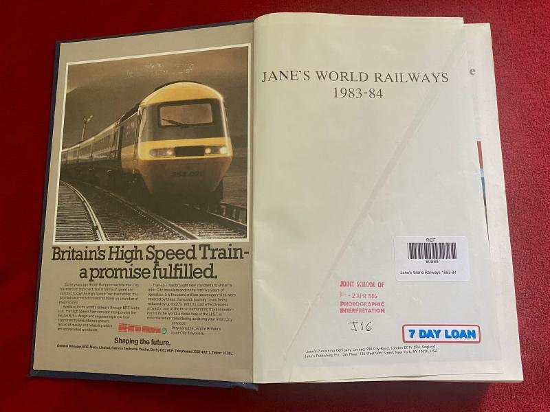 JANE'S WORLD RAILWAYS 1983-84 Hardcover Reference Book — image 3