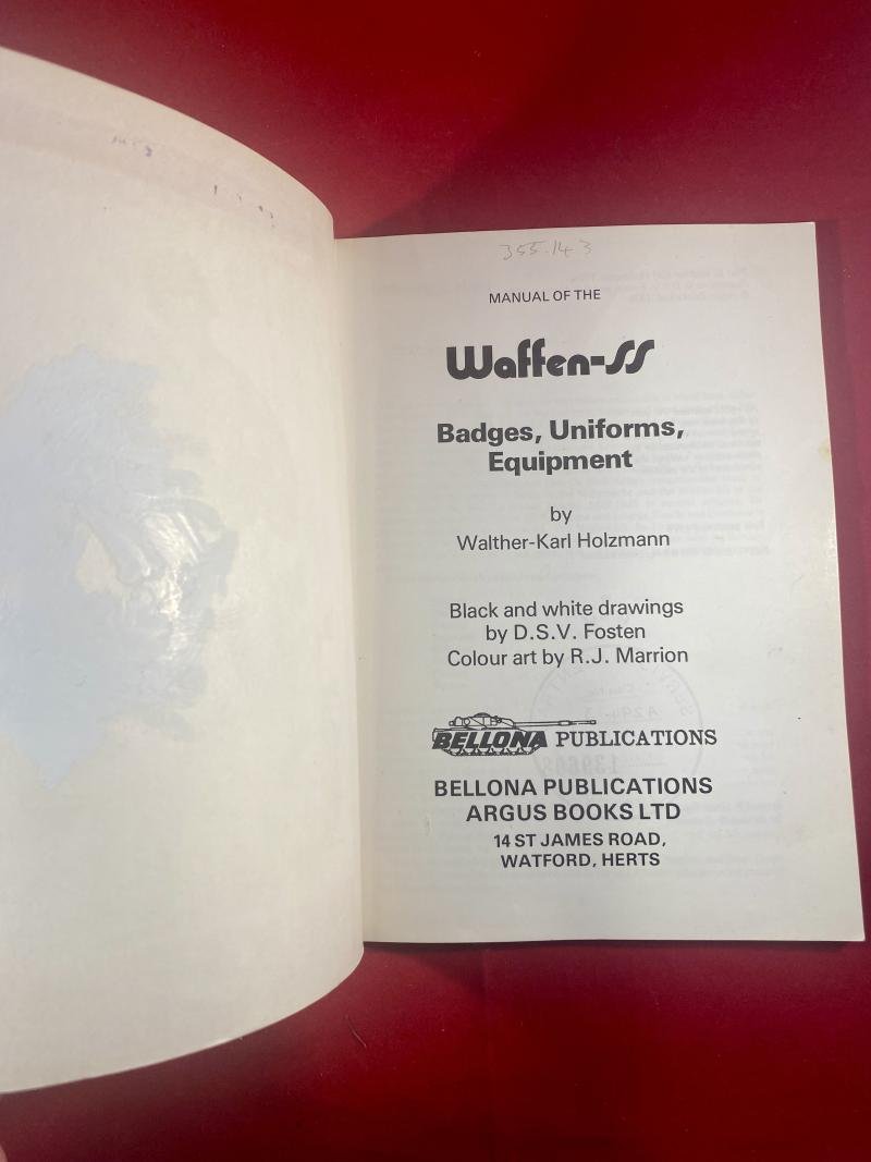 First edition of MANUAL OF THE Waffen-SS - Badges, Uniforms, Equipment by Walther-Karl Holzmann 1976 — image 4