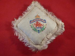 Rare WW1 Period Sweetheart Pin Cushion Embroidered with the Badge …