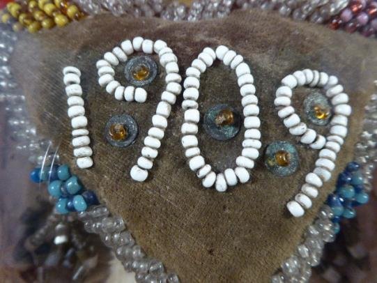 Framed Edwardian Period Heart-Shaped Sweetheart Pincushion – “1909” — image 4