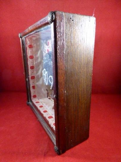 Framed Edwardian Period Heart-Shaped Sweetheart Pincushion – “1909” — image 7