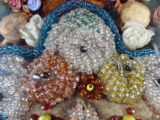 Framed Victorian Period Sweetheart Pincushion with a Floral Design — image 4