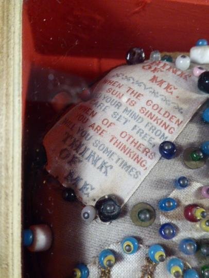 Framed Victorian Period Heart-Shaped Sweetheart Pincushion – “Sweet Memories” — image 5