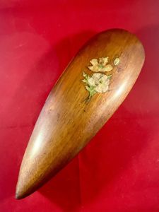 WW1 Aircraft Mahogany Propeller Tip Trinket Box with Padded Silk …