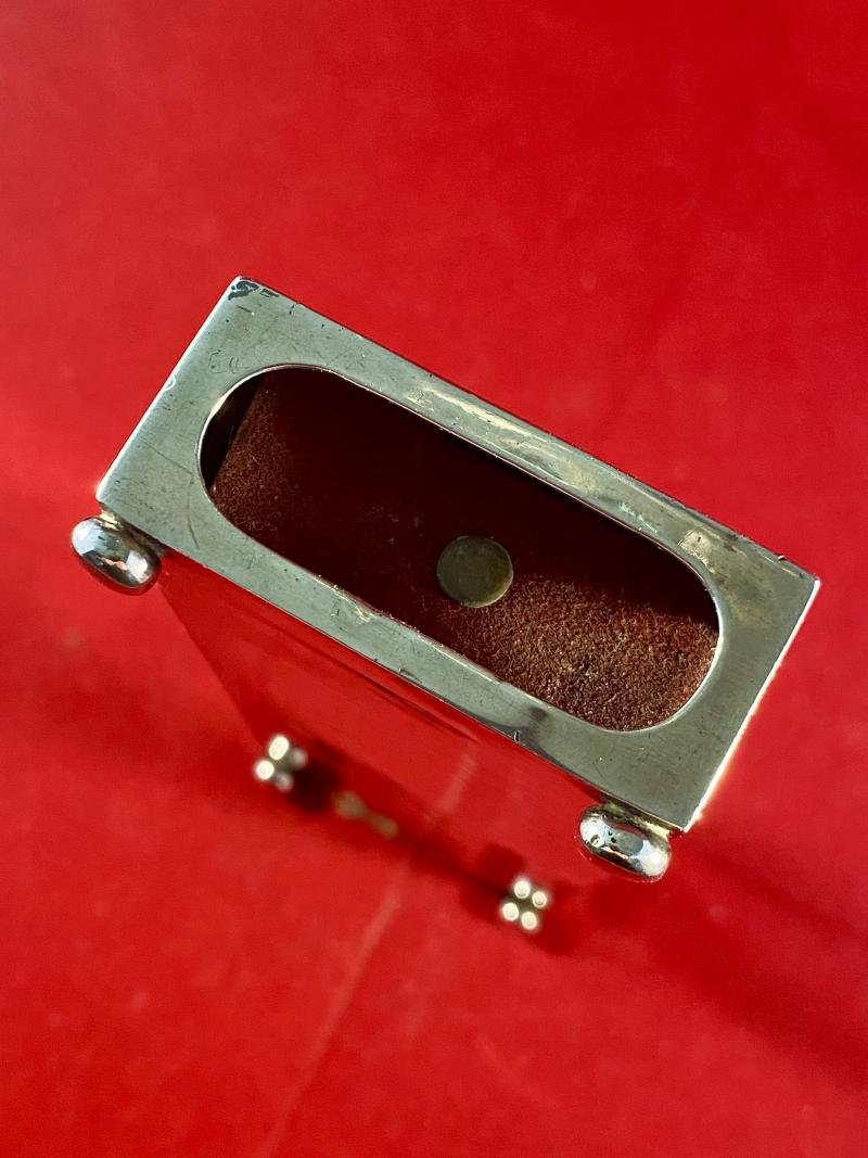 London 1936 Hallmarked Silver Matchbox Cover with Long Royal Swan Vestas Matchbox — image 6