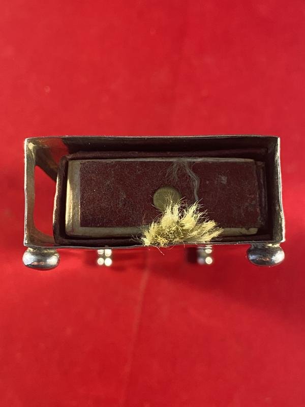 London 1936 Hallmarked Silver Matchbox Cover with Long Royal Swan Vestas Matchbox — image 8