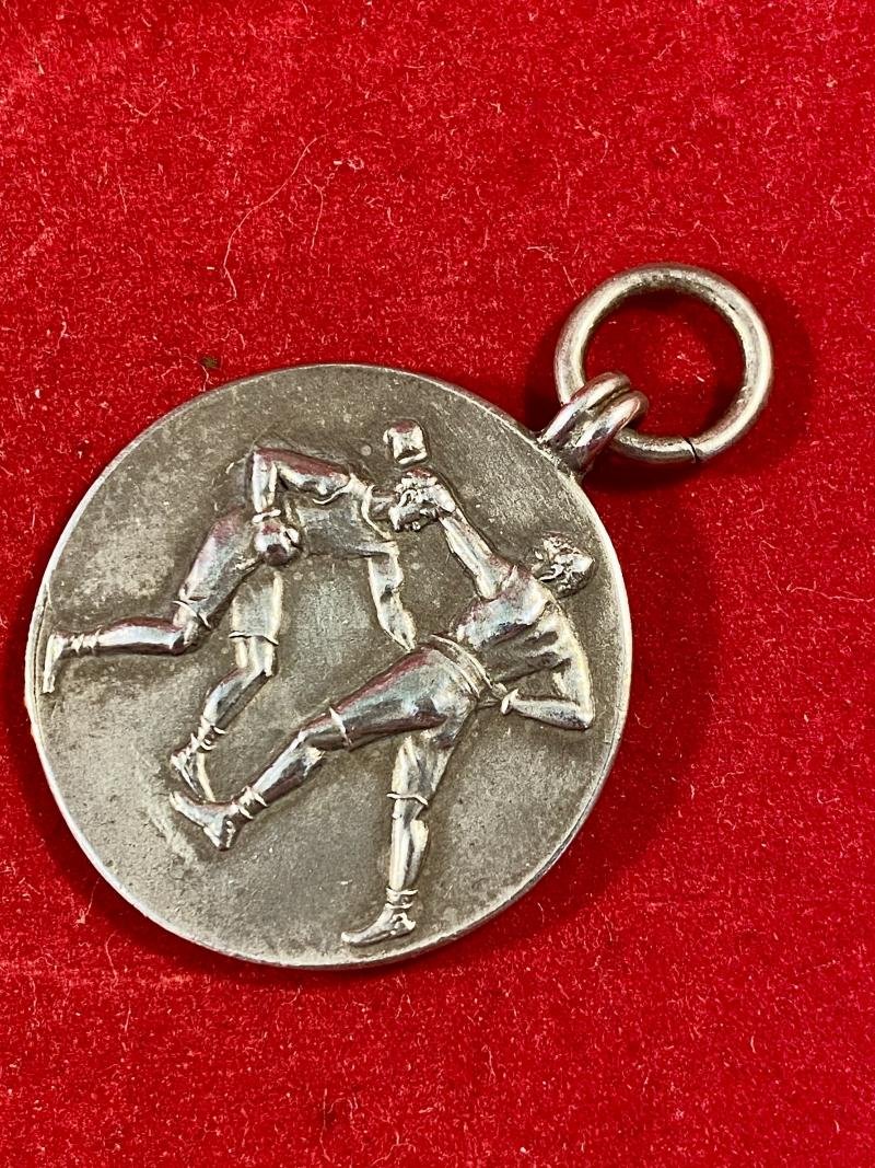 Small Sterling Silver Boxing Medal or Fob - Winner Team Novices Championship 1922 - 1st (Depot) Tank Battalion — image 4