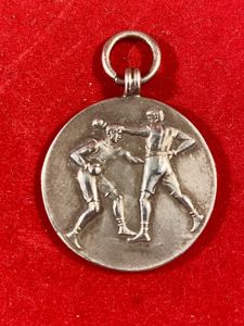 Small Sterling Silver Boxing Medal or Fob - Winner Team …