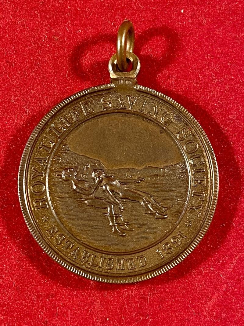 Royal Life Saving Society Bronze Medal to R. CAVILL – Oct 1931 with Red Leatherette Case — image 2
