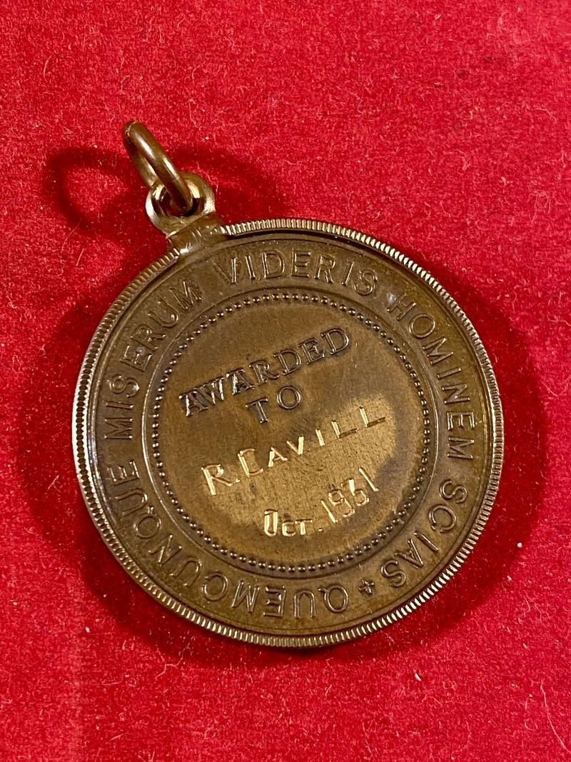 Royal Life Saving Society Bronze Medal to R. CAVILL – Oct 1931 with Red Leatherette Case — image 5