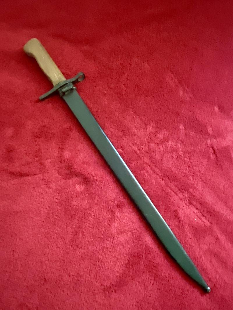 WW2 Japanese Type 30 Arisaka Bayonet and Scabbard with Repaired Grip — image 2