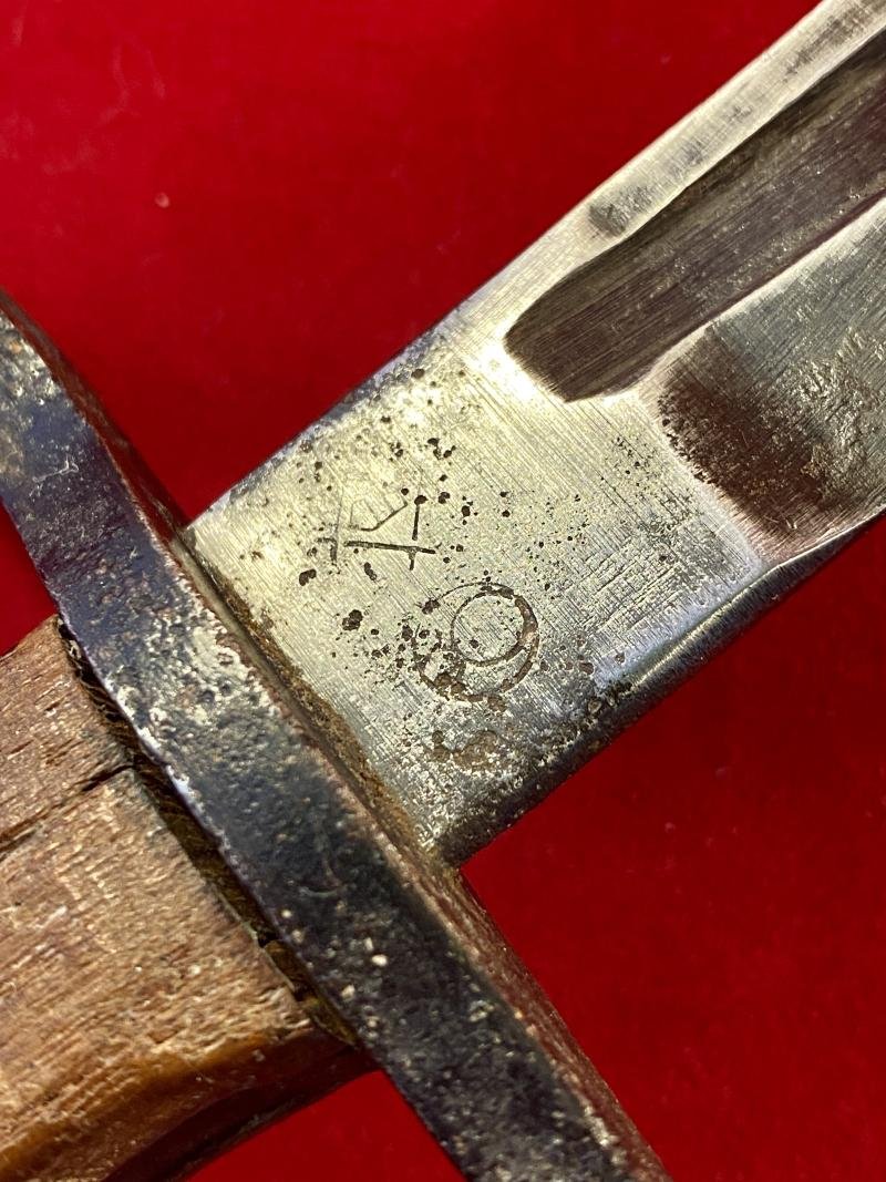 WW2 Japanese Type 30 Arisaka Bayonet and Scabbard with Repaired Grip — image 7