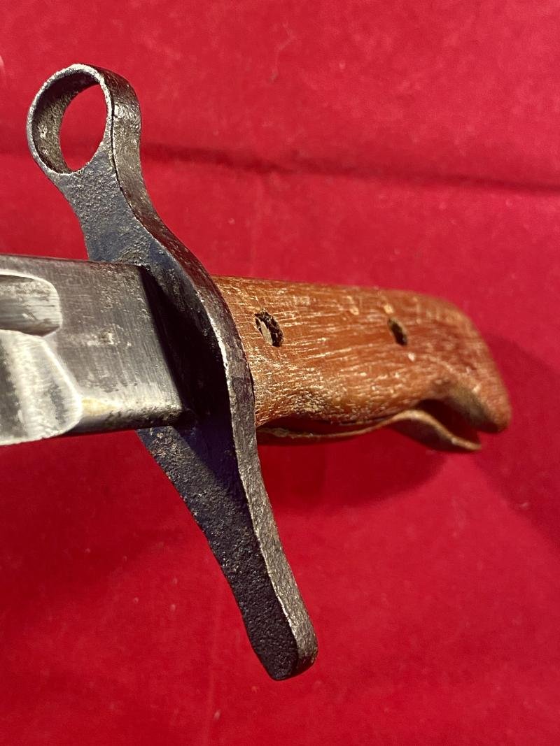 WW2 Japanese Type 30 Arisaka Bayonet and Scabbard with Repaired Grip — image 9