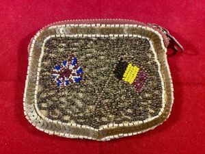 Small WW1 Souvenir Bead and Sequin Coin Purse Depicting Union …
