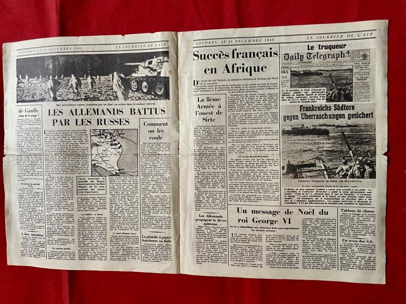 WW2 RAF Aerial Propaganda Leaflet Dropped over France – Dated 31st December 1942 — image 2