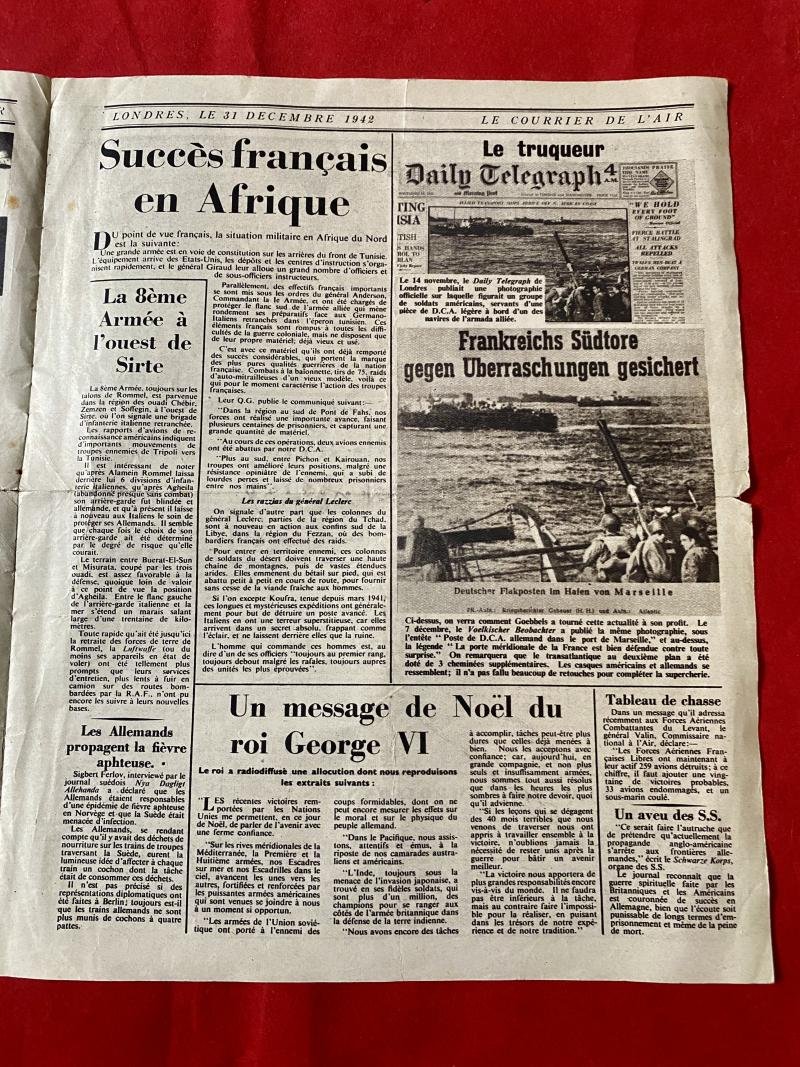 WW2 RAF Aerial Propaganda Leaflet Dropped over France – Dated 31st December 1942 — image 4