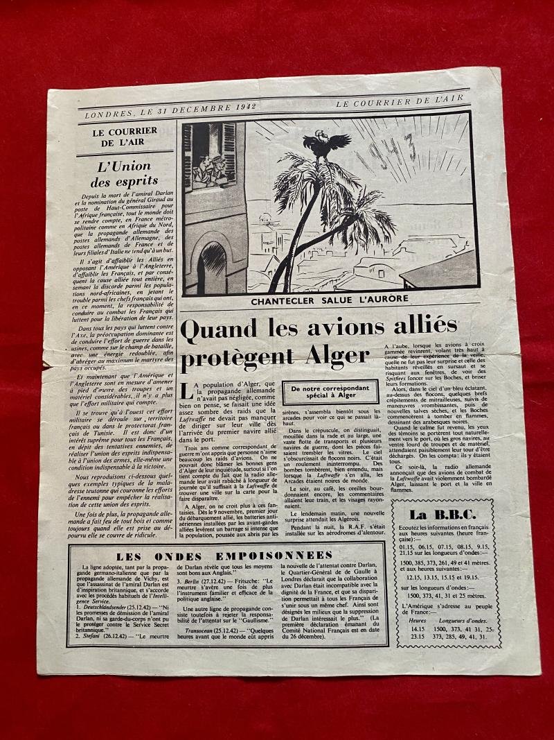 WW2 RAF Aerial Propaganda Leaflet Dropped over France – Dated 31st December 1942 — image 5