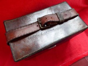 WW1 Period British Colour Sergeant's Leather Cartridge Ammunition Case named …