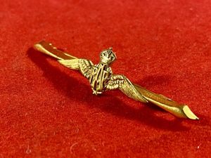 WW2 Silver Gilt RAF “Wings” Sweetheart Bar Brooch by Ward …