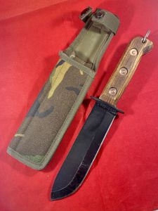 Military Style D Survival Knife with 1000 Denier DPM Cordura …