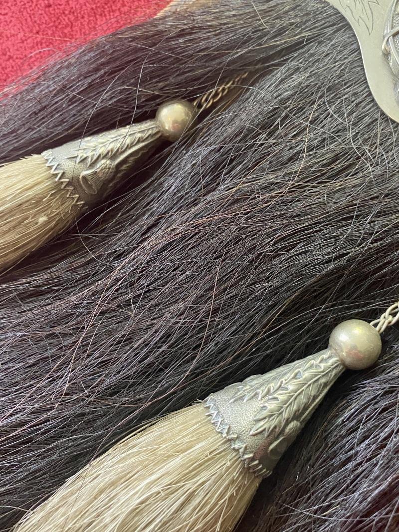 Rare WW1 Period 48th Canadian Highlanders Horse Hair and Leather Sporran Named to CQMS – Sgt Major Frank James Stinson — image 3