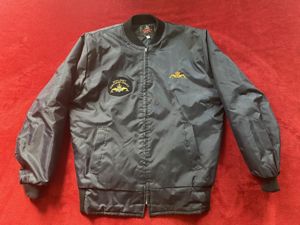 Vintage British Royal Navy Submarine Services Black Bomber Jacket – …
