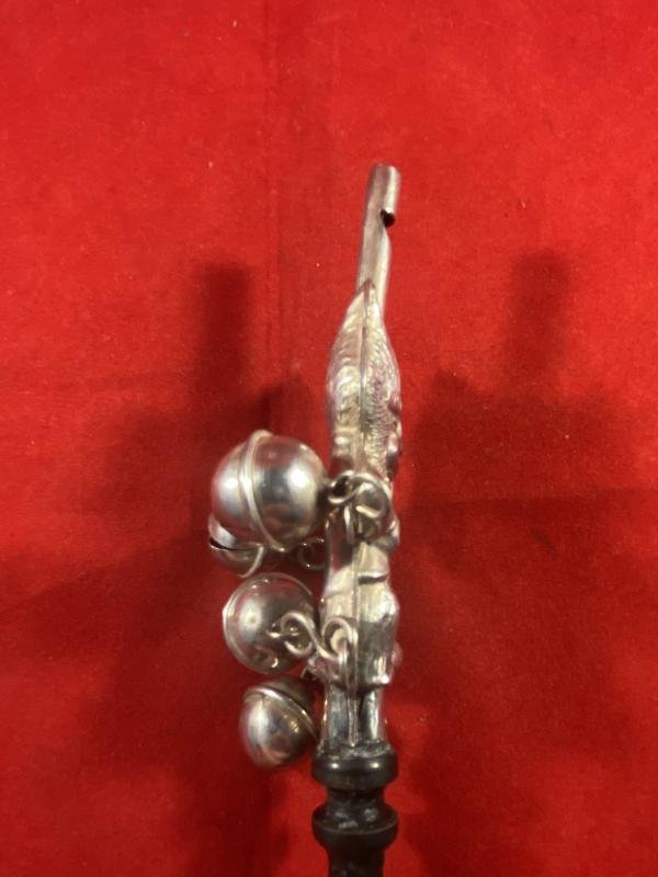 A Vintage Silver-Plated Baby Rattle & Whistle in form of The Nursery Rhyme “Cat and The Fiddle” — image 10