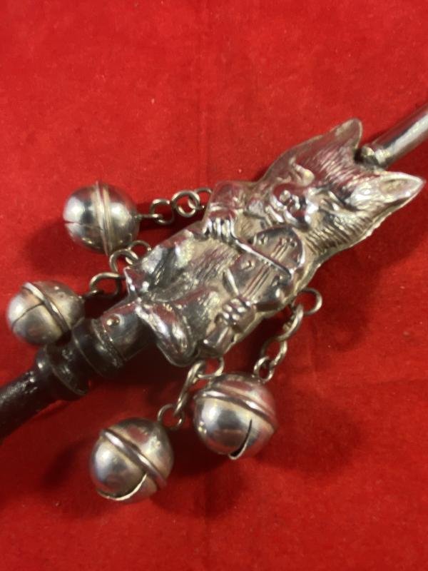 A Vintage Silver-Plated Baby Rattle & Whistle in form of The Nursery Rhyme “Cat and The Fiddle” — image 4