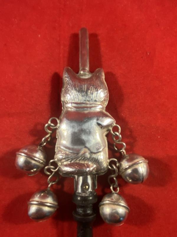 A Vintage Silver-Plated Baby Rattle & Whistle in form of The Nursery Rhyme “Cat and The Fiddle” — image 6