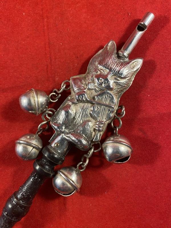 A Vintage Silver-Plated Baby Rattle & Whistle in form of The Nursery Rhyme “Cat and The Fiddle” — image 8
