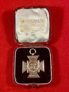 Cased Royal Engineers English Hallmarked Solid Silver Maltese Cross Medal …