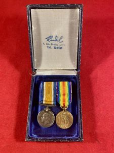 Original WW1 Miniature British War & Victory Medals Mounted on …