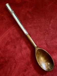 Unusually Large WW1 Period, Silver Plate and Wooden Presentation Spoon …