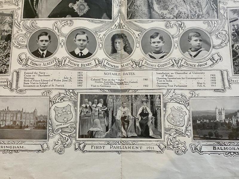Large George V Coronation Souvenir Poster – Supplement to The St. Austell Star and Cornish Advertiser June 22nd 1911 — image 3