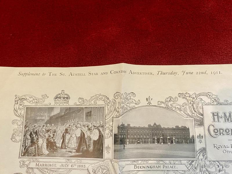 Large George V Coronation Souvenir Poster – Supplement to The St. Austell Star and Cornish Advertiser June 22nd 1911 — image 8